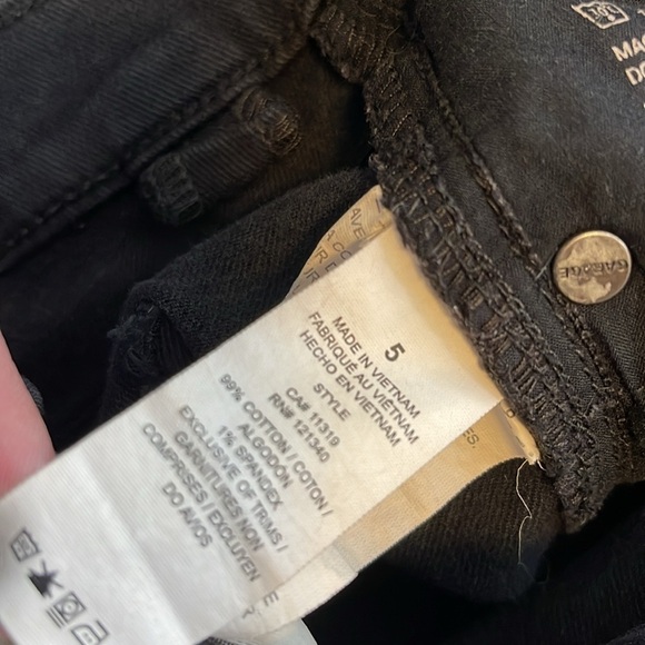 GARAGE Retro High Waist Jean Shorts Black Denim Stretch Western Cowgirl 5 - Picture 9 of 11